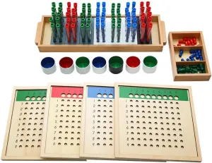 Board (Test Tube Division Group),Montessori Math Toys Materials for Toddlers,Mathematics Teaching Aids Materials Baby Preschool Learning Education Toys wale mast lobe Kghios Montessori Long Division 