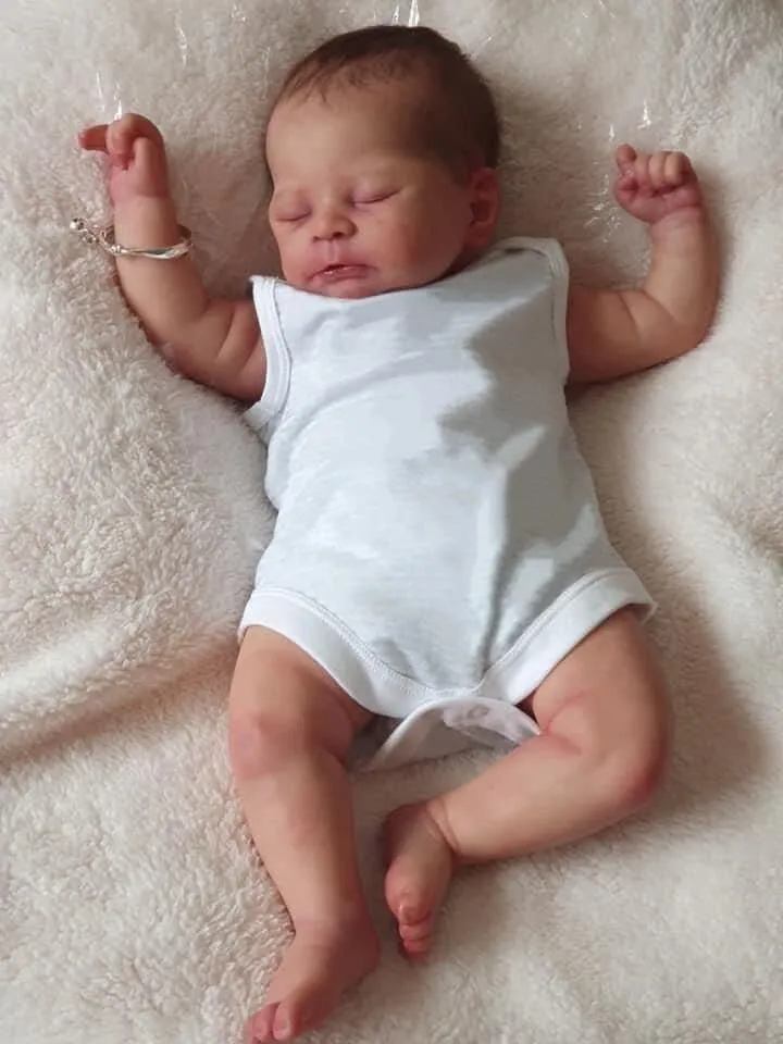 Body Handmade Touch Dolls for Girls Gift Lifelike Reborn Toddler Dolls(Sleeping Baby) ibex sociability progressive Reborn Dolls 22 Inch 55cm Truly Soft Silicone Vinyl Real Looking Babies Newborn Doll Cotton 