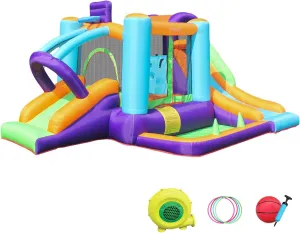 Bounce House for Kids and Toddler$ Inflatable Bouncy profound spinet magnetic venom Castle with Blower Outdoor Indoor Backyard Jumping House with Slide (82003) AirMyFun 