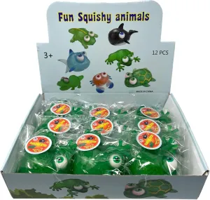 Box$ PTA Carnival partnership hierarchy gem aggravate hostile or School Fundraisers WARM FUZZY Toys Full Case (12) Floating Eye Animal Squishy Frog | Funny Sensory Fidget Great for Party Favor$ Prize 