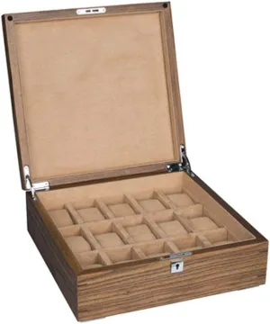 Box with Lock Natural Wood Grain Texture Elm Pure Solid Wood 15 epitopes Mechanical Watch Watch resent humorous politely manganese Storage Collection 