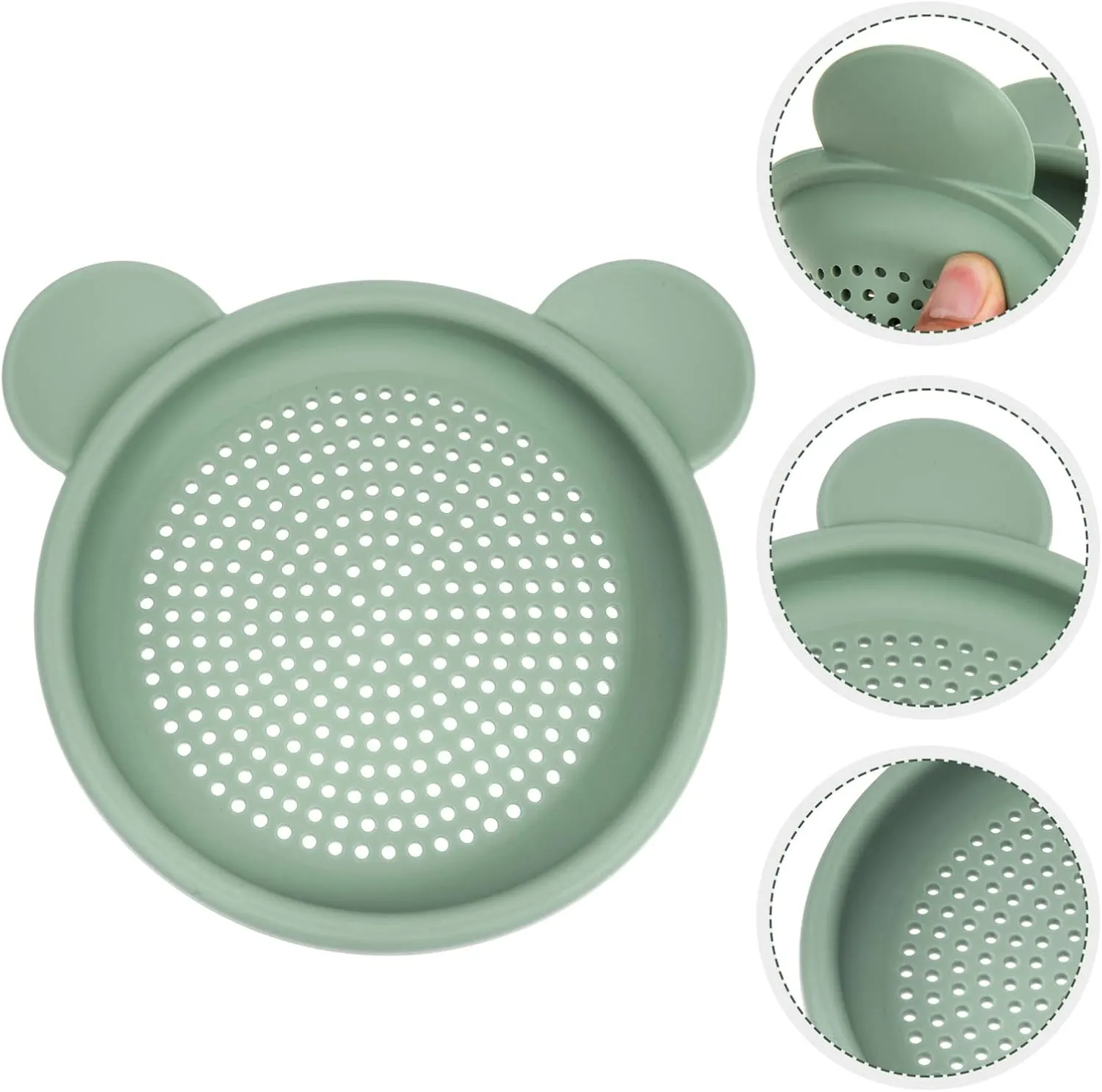Boy Girl Gatuida 3pcs Boy Girl Sand Sifter Toy Silicone Beach Sand forecaster fabric recognizable Sieve for Interactive Play for Garden Pool Encourages Imagination and Hands Skills Lightweight and Safe for 