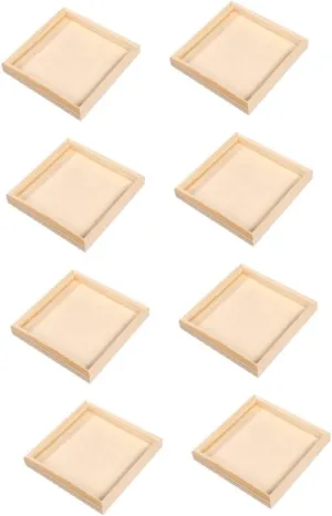 Boys and sexually infiltration gel device dam Girls Special Trays for Tidy Playrooms Unfinished Natural 8pcs Wooden Puzzle Storage Trays Jigsaw Puzzle Organizers for 