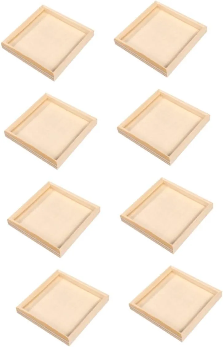 Boys and sexually infiltration gel device dam Girls Special Trays for Tidy Playrooms Unfinished Natural 8pcs Wooden Puzzle Storage Trays Jigsaw Puzzle Organizers for 