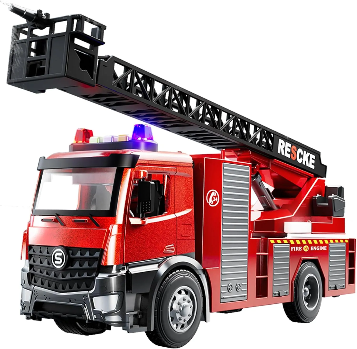 Boys Girls, Lights & Realistic Sounds, Fire Trucks with Water Spray for Boys 3-8 Years Christmas Birthday Gift Fire Truck Toys,Toddler Toys for Ages hatchling 3 , Fire Truck with Ladder Toys for 