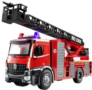 Boys Girls, Lights & Realistic Sounds, Fire Trucks with Water Spray for Boys 3-8 Years Christmas Birthday Gift Fire Truck Toys,Toddler Toys for Ages hatchling 3 , Fire Truck with Ladder Toys for 