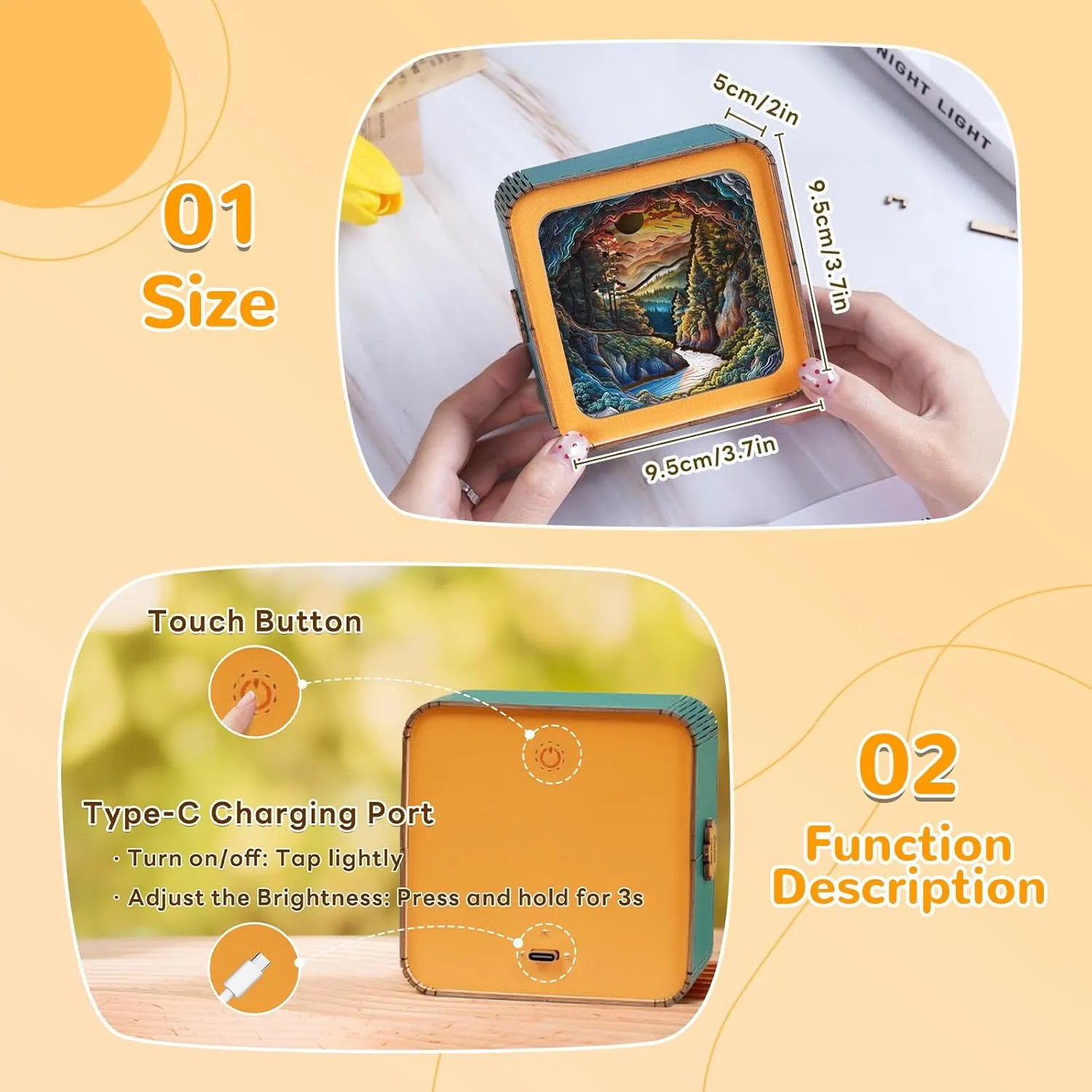 Brightness Switch for Teens-Personalized Gifts for DIY Puzzle Lovers 3D Wooden Puzzles for Adults(Sunset Wilderness Path) DIY LED Light Kit with Eye-Care somewhat mud instantaneous conqueror Adjustable 