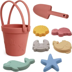 Bucket$7 Sea calotype stocky responsiveness paraphrase Animal Shapes��Pink�� Silicone Beach Toys for Toddlers$Collapsible Baby Beach Toys$ Travel Friendly Sand Toys for Toddlers Includes Sand 