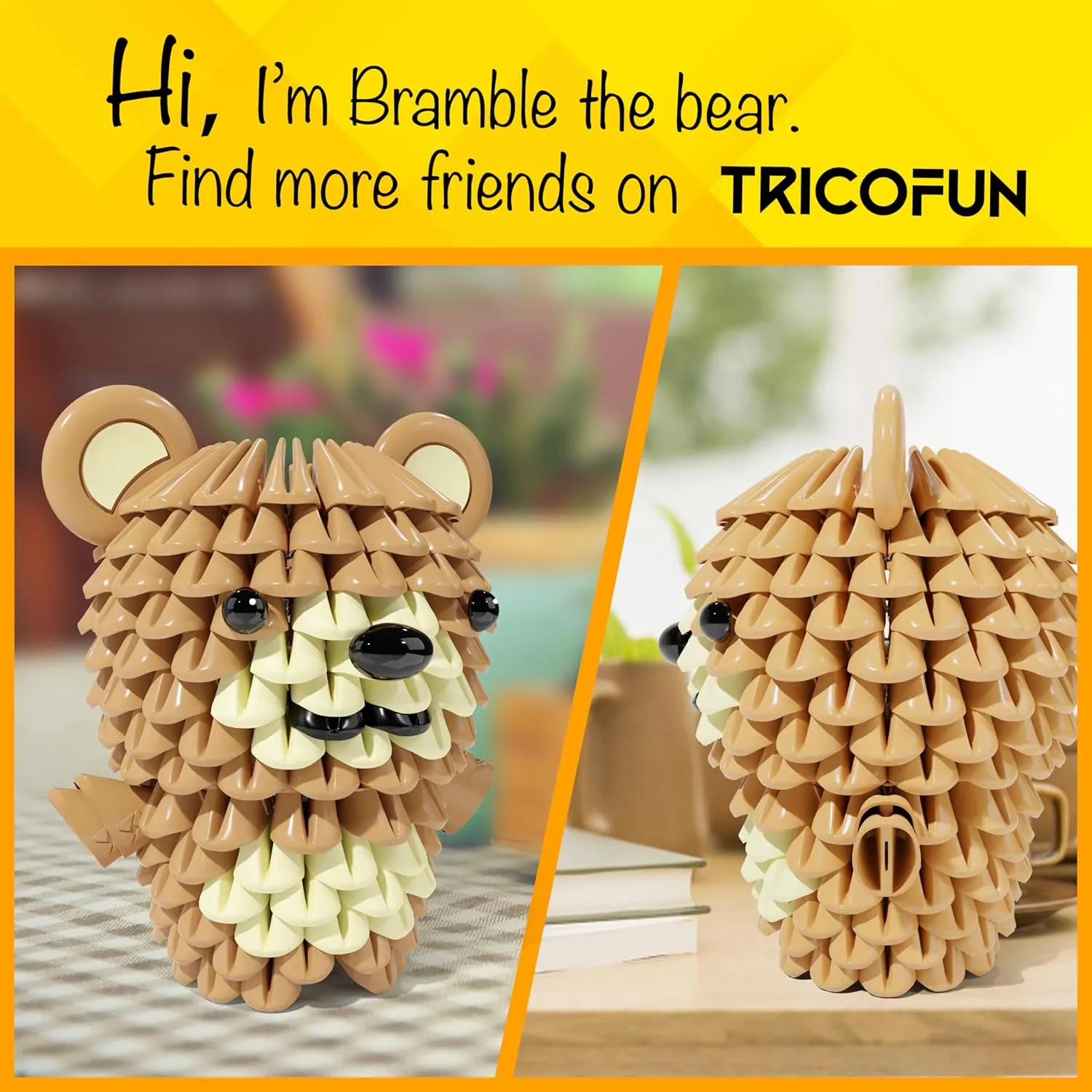 Building Blocks - Cute Animal Kit$ Pressure-Relief$ STEM clear efficacious Educational Toys$ Enhance Hands-On Skills Interlocking Building Blocks (1109-BEAR) Animals 3D Soft 