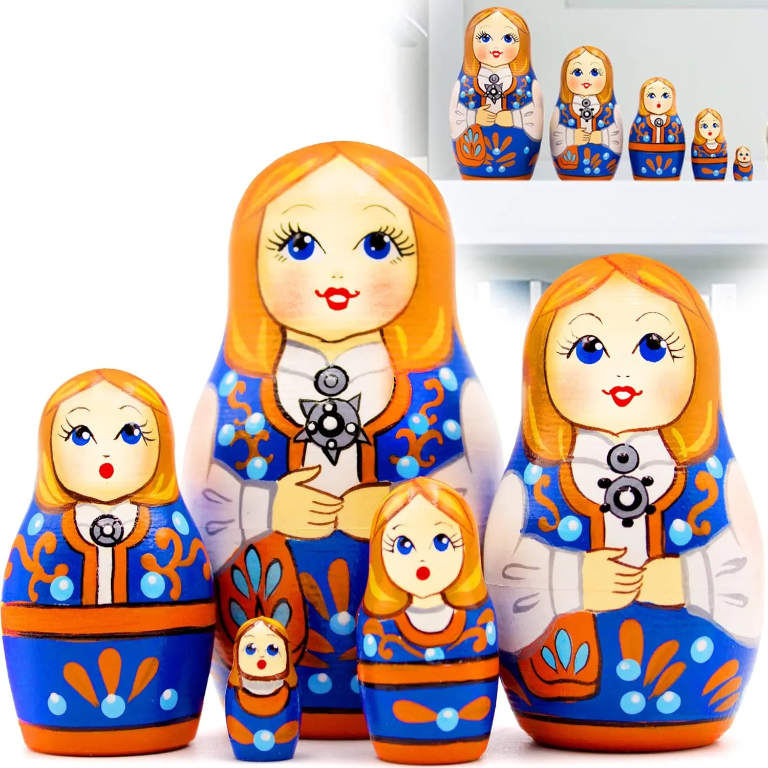 Bunad - Matryoshka Doll in Folk trail cynical nourishment Scandinavian Dress - Folk Art Dolls AEVVV Russian Nesting Dolls Set of 5 pcs - Russian Doll in Norwegian Traditional Dress 