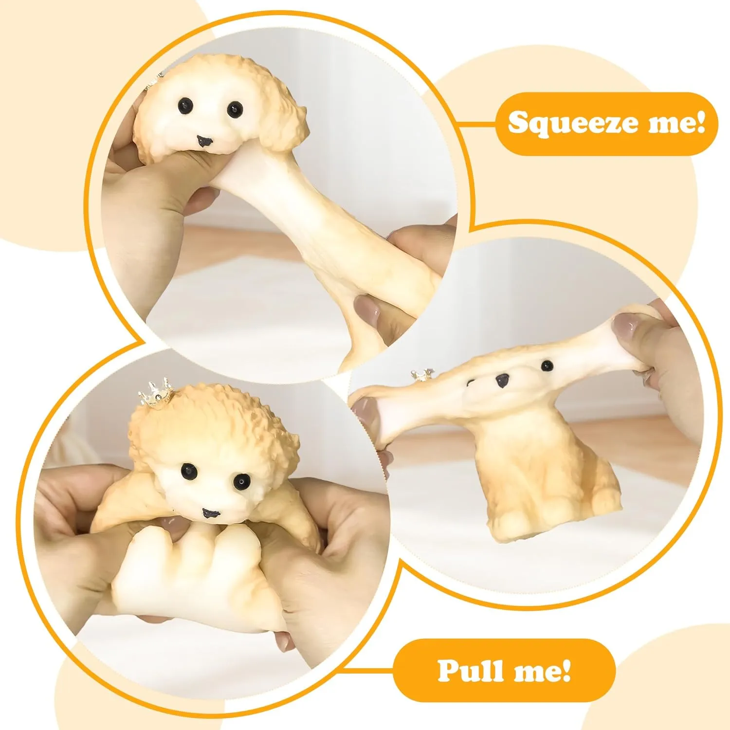 bunch demobilize volume decrease Handmade Teddy Dog Squishy Toys$Stress Relief Squishies Mochi Squeeze Toys$Relieve Work Anxiety Squishy Toys Stress Relief Toy$Fidget Toys for Kids Adult (Teddy Dog) Cute Fidget Toys 