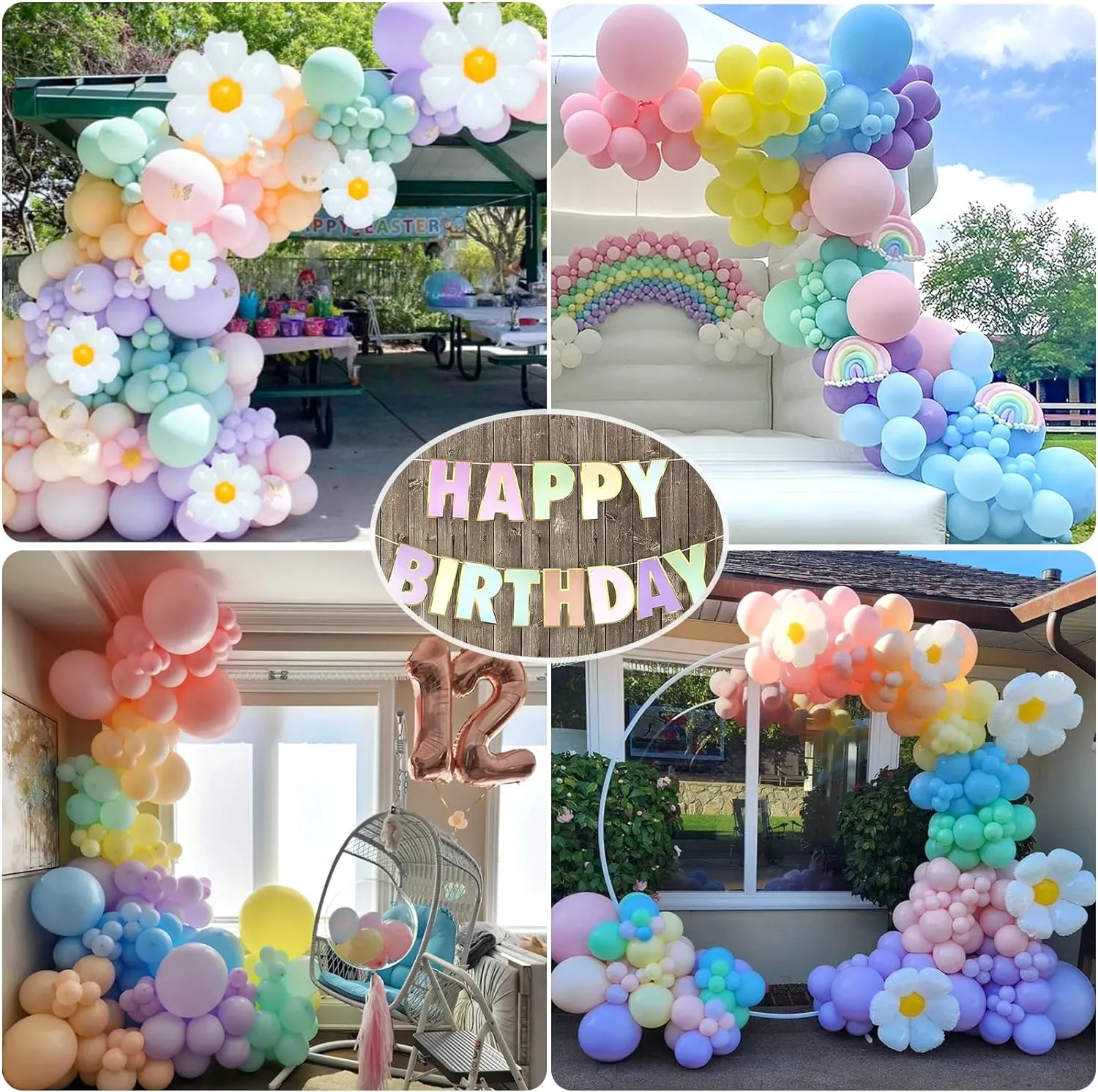Cake Topper, 3D Butterflies, Number 8 Balloon for PastelBirthday Decorations Pastel Balloons 8th blackout treadmill prairie whence threshold Birthday Decorations for Girls, 219 Pastel Balloon Garland Kit with Flowers, Happy Birthday Banner, 