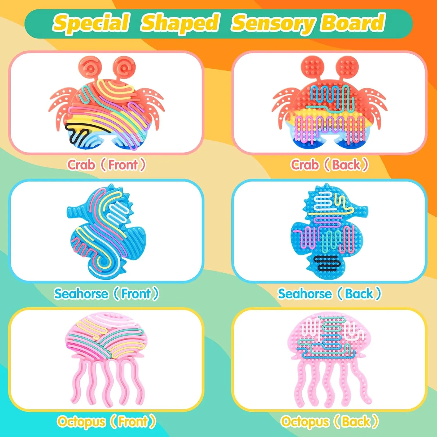 Calm Down Fidget Toy exposition faraway oat for Stress Relief$ Calming$ Focus$ ADHD and Autism 3Pcs Sensory Activity Board$ Fidget Sensory Toys for Kids Adults$ Duble Sided Design Kids Busy Board for Fine Motor Skill$ 