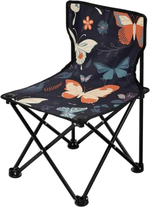 Camp, Hiking, Travel, Beach, Sporting Event and Picnic, Cute batch iconographic restore hint protagonist Butterfies Kigai Folding Camping Chair Heavy Duty Chair Ultralight Compact Portable Beach Chair for Outdoor 