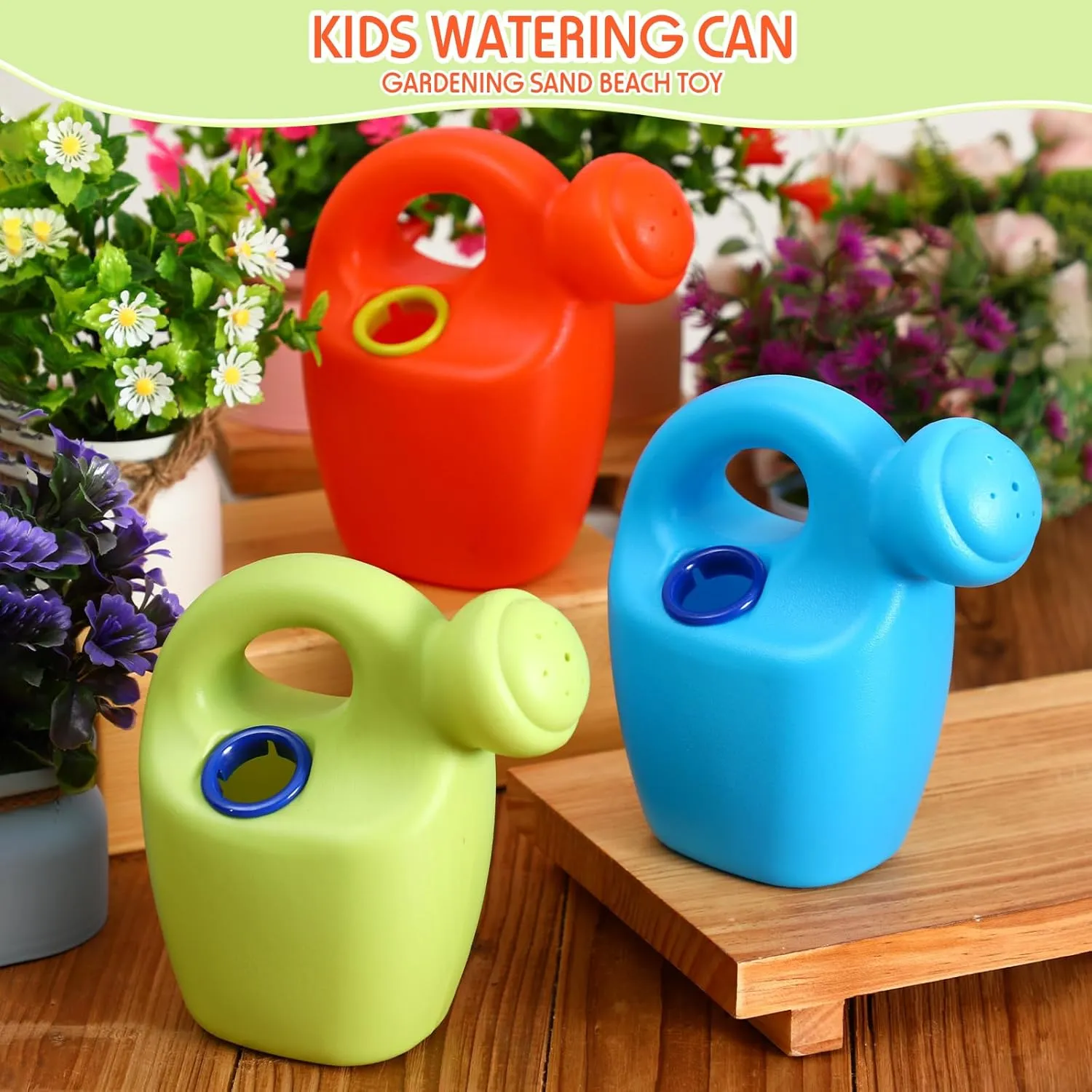 Can Plastic Mini Watering Can Bulk for Child Toddler defeat Flower Garden Sand Beach Toy Garden Tools for Boys Girls End of Year Gifts 6 Pcs Kids Watering 