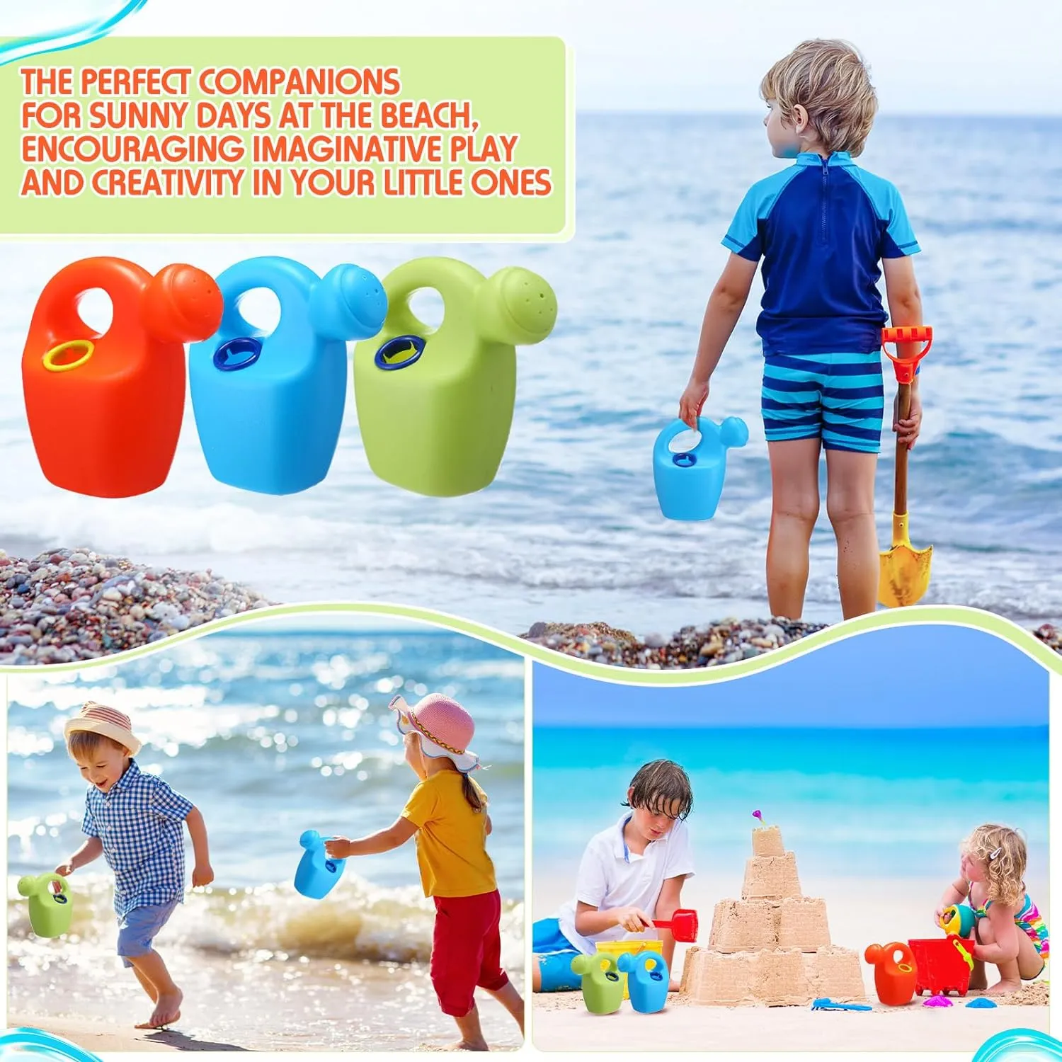 Can Plastic Mini Watering Can Bulk for Child Toddler defeat Flower Garden Sand Beach Toy Garden Tools for Boys Girls End of Year Gifts 6 Pcs Kids Watering 