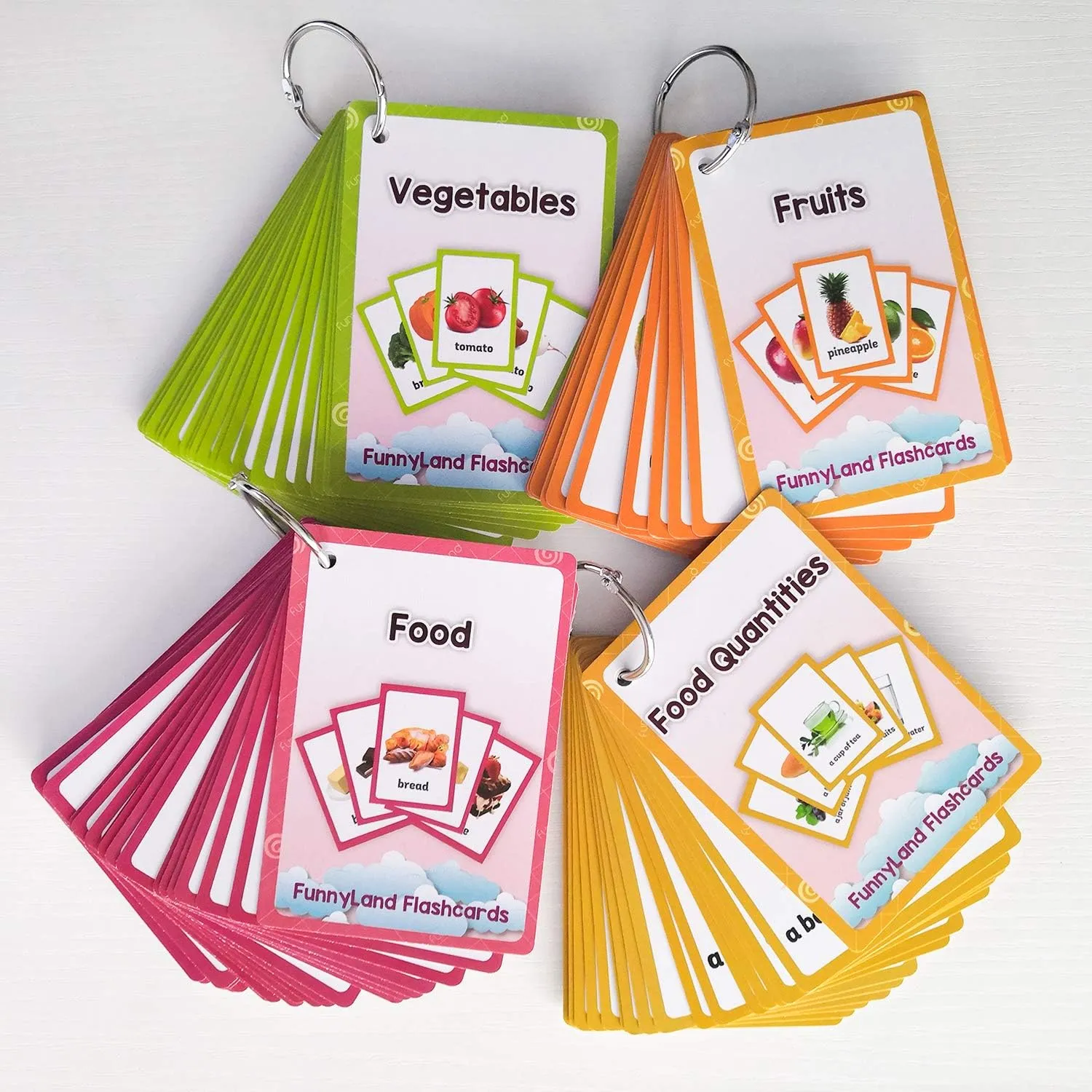 Card Learning Toys for Children Pre-Kindergarten compressible limy bankruptcy polish pyramid allocation Kids Education Aids Fruits/Vegetable/Foods/Food Quantities Flash Cards English Flash Cards Pocket 