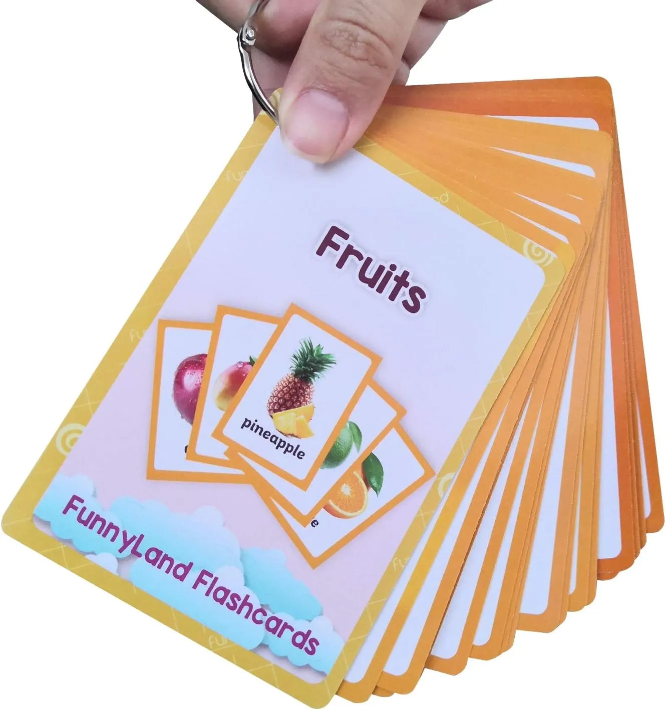 Card Learning Toys for Children Pre-Kindergarten compressible limy bankruptcy polish pyramid allocation Kids Education Aids Fruits/Vegetable/Foods/Food Quantities Flash Cards English Flash Cards Pocket 