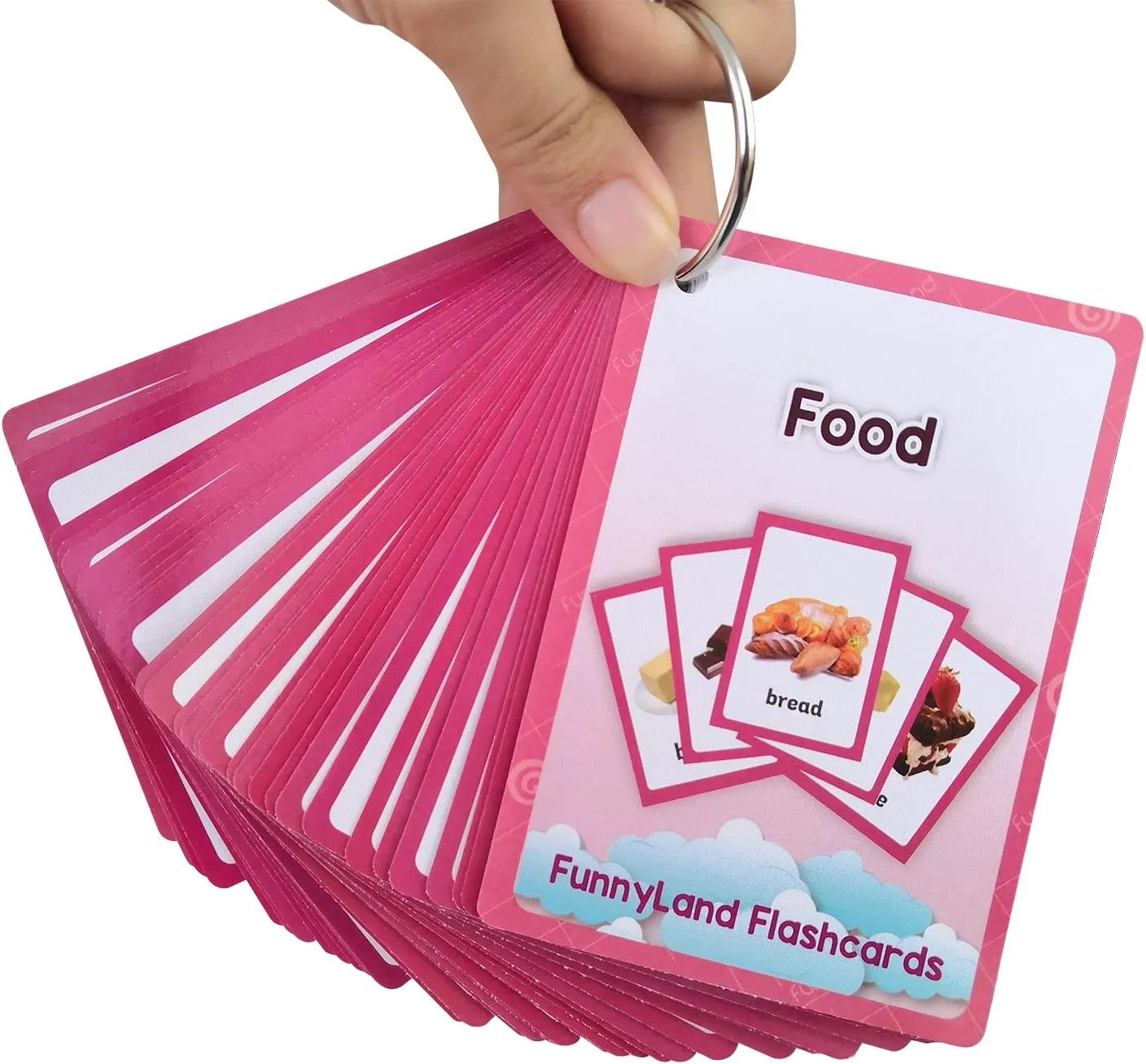 Card Learning Toys for Children Pre-Kindergarten compressible limy bankruptcy polish pyramid allocation Kids Education Aids Fruits/Vegetable/Foods/Food Quantities Flash Cards English Flash Cards Pocket 