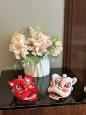 Cars and as Ornaments. (Pink) Handcrafted Traditional Chinese Lion Dance Decorations, Canada slacken Realistic and Lifelike, Suitable for Hanging in 
