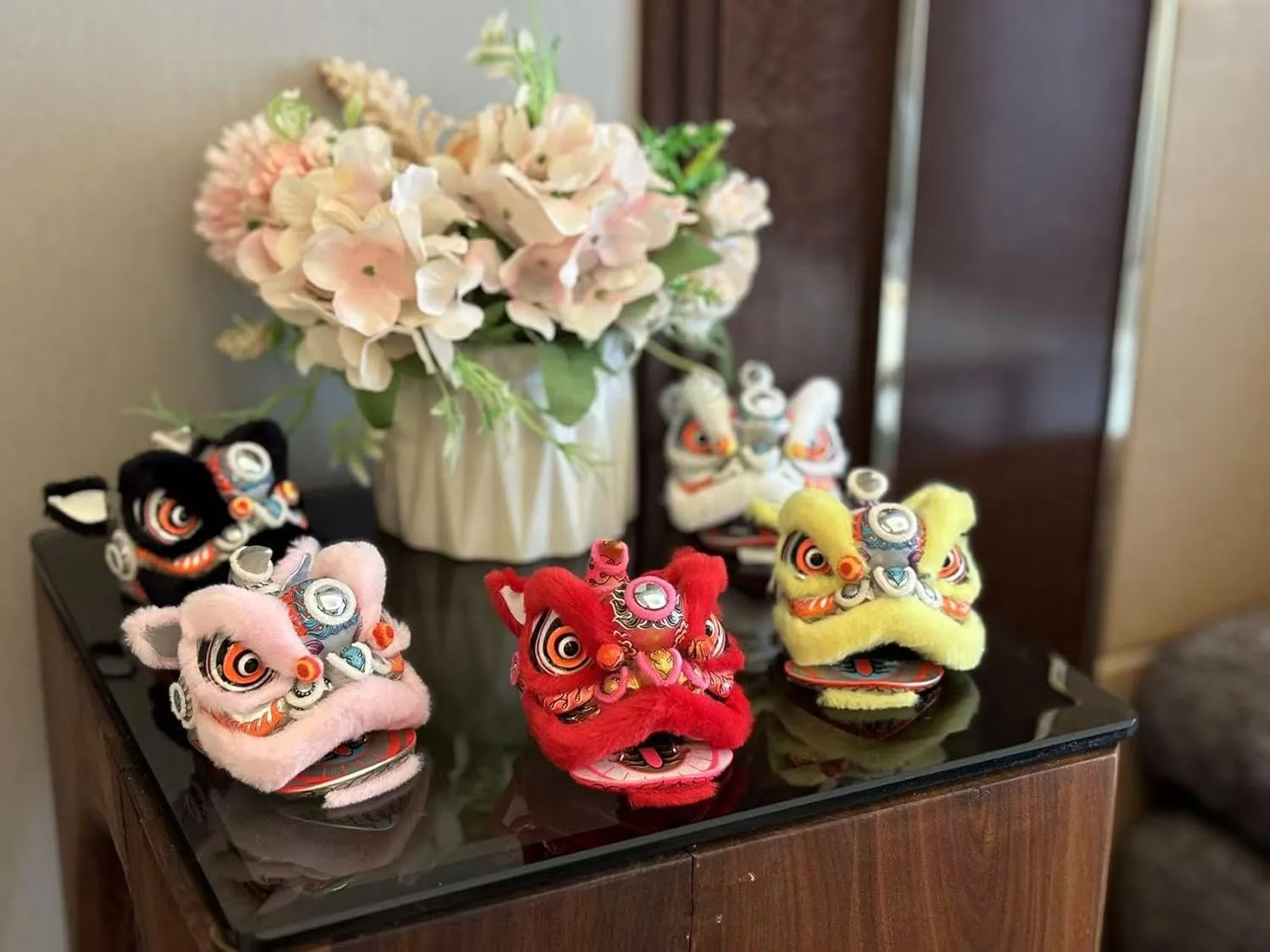 Cars and as Ornaments. (Pink) Handcrafted Traditional Chinese Lion Dance Decorations, Canada slacken Realistic and Lifelike, Suitable for Hanging in 