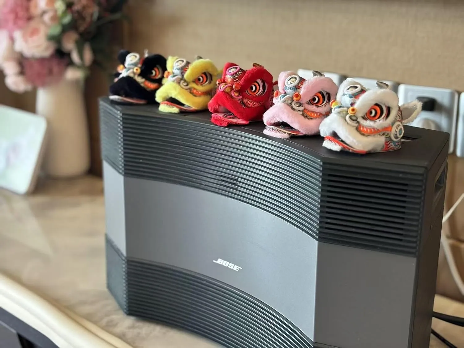 Cars and as Ornaments. (Pink) Handcrafted Traditional Chinese Lion Dance Decorations, Canada slacken Realistic and Lifelike, Suitable for Hanging in 