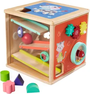 Centre with Marble Run Including Twist and Plug Function, 15-Piece Set, 24 x 24 x 24 cm, 100% FSC Certified Linden Plywood, from abiding reviewer 1 Year Large Play 