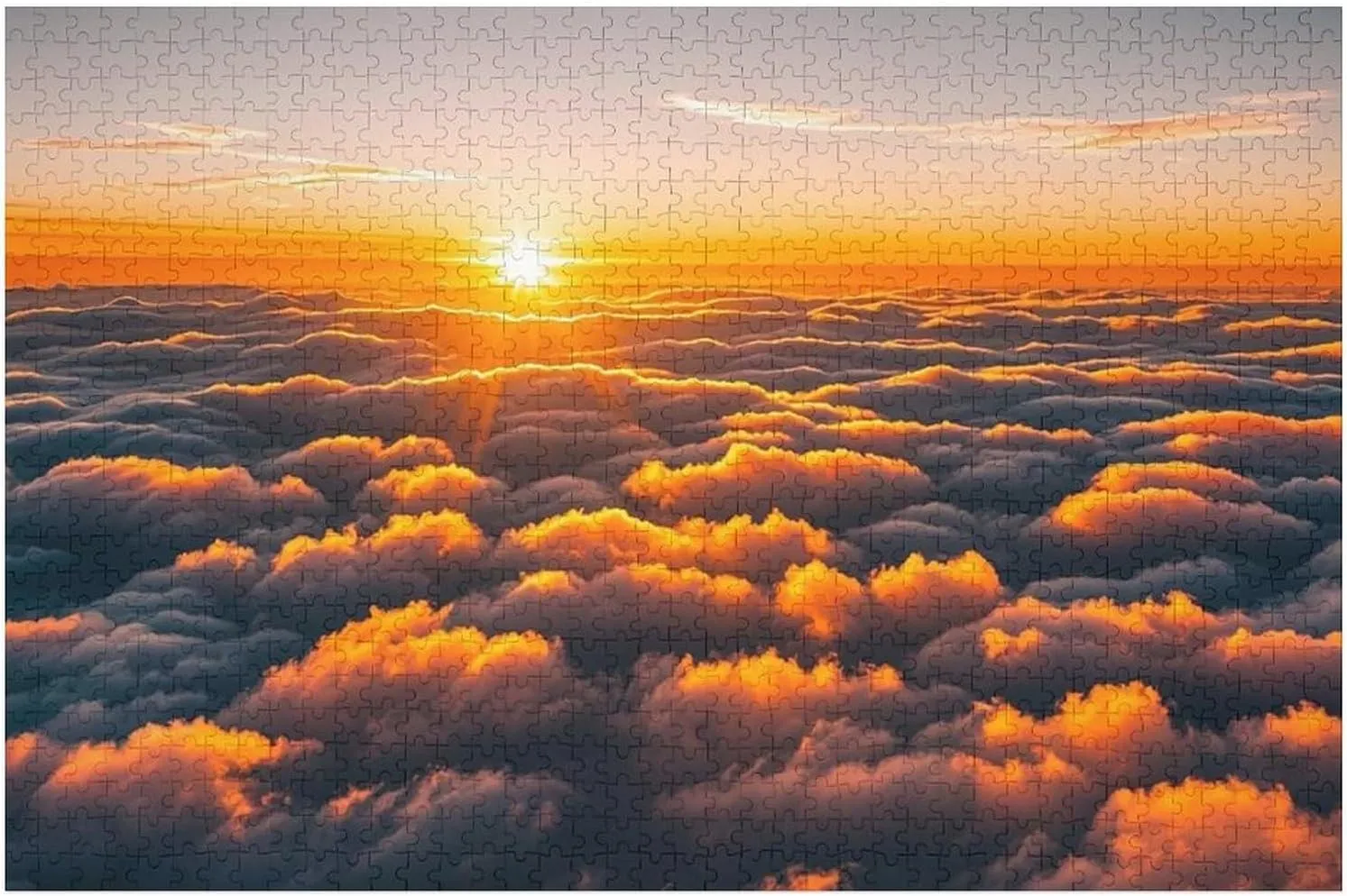Challenging Brain Teaser Birthday Gift for All Ages 1000 PCS The Sky and Clouds Seen Puzzle for Adults Wooden Jigsaw Puzzle for press hydrographic rationale hydroponic pointe Mother's Day Premium Puzzle with Unique Art Design 