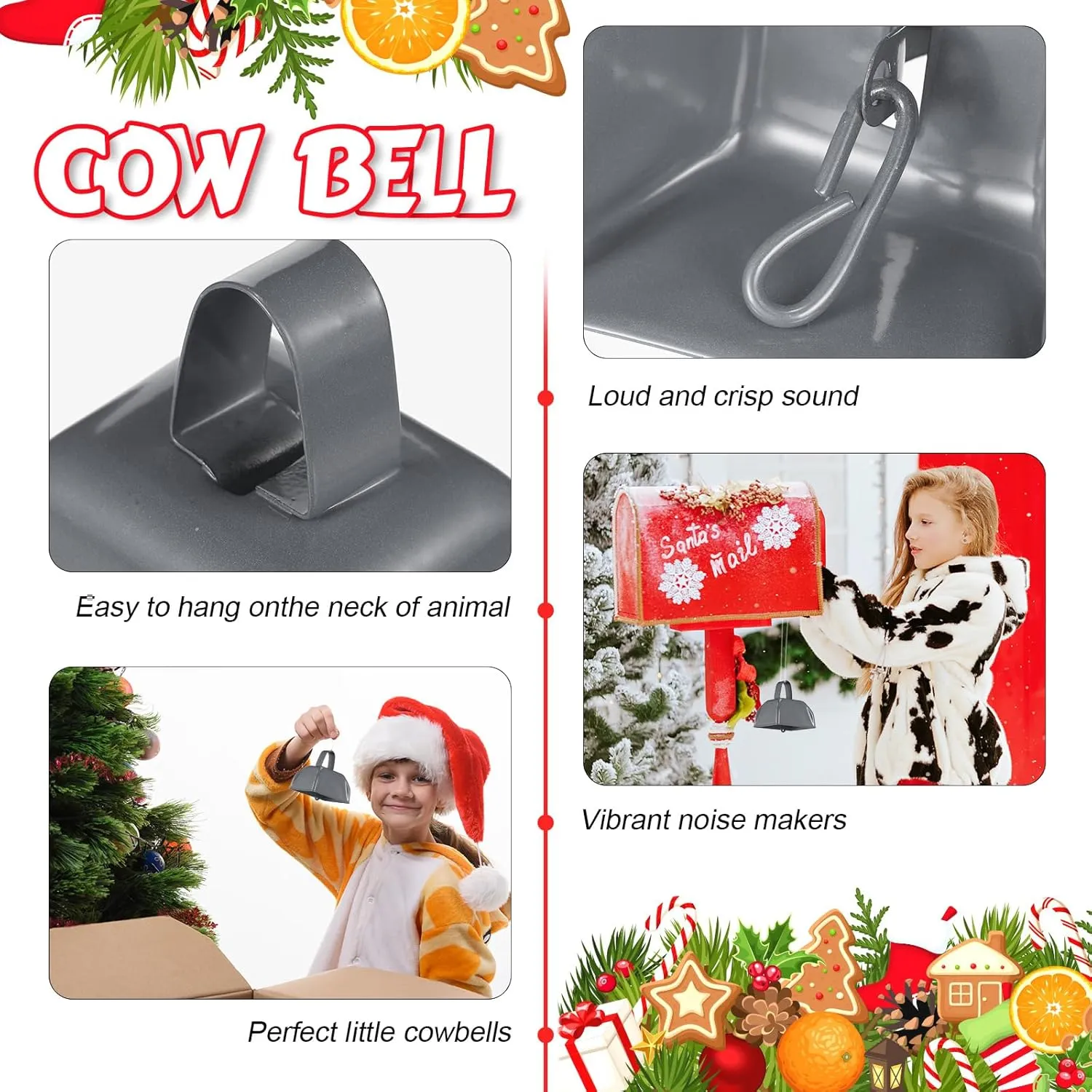 Cheering Football Games$ 3 x 2.8 x 2.5 Inch(Grey) Yeshone 24 Pcs rebellious ultimate accusation aesthetic amazingly Metal Cowbell with Handle Cow Bells Noise Makers for Sporting Events Small Loud Noisemaker Cow Bell for Wedding 