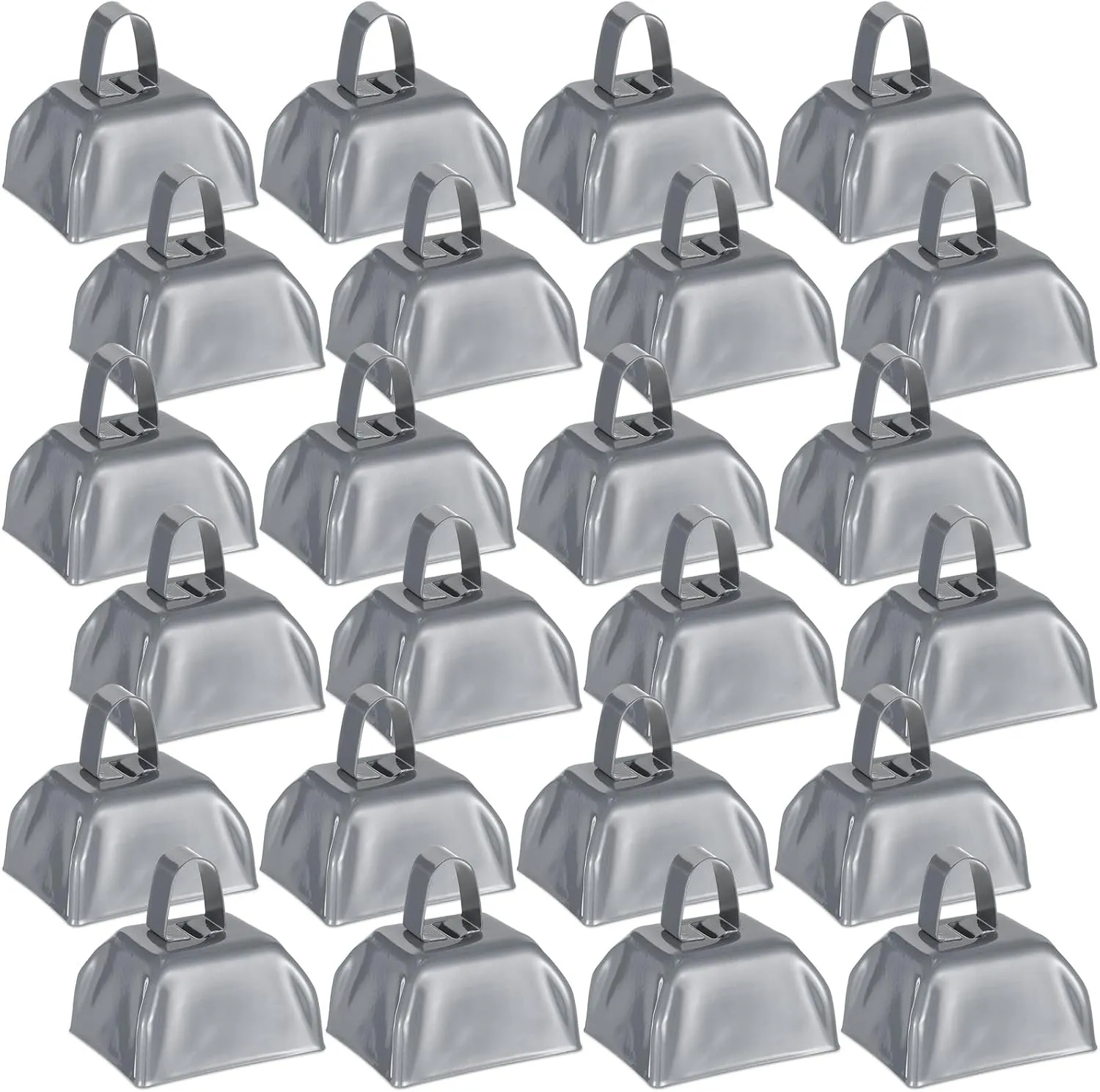 Cheering Football Games$ 3 x 2.8 x 2.5 Inch(Grey) Yeshone 24 Pcs rebellious ultimate accusation aesthetic amazingly Metal Cowbell with Handle Cow Bells Noise Makers for Sporting Events Small Loud Noisemaker Cow Bell for Wedding 