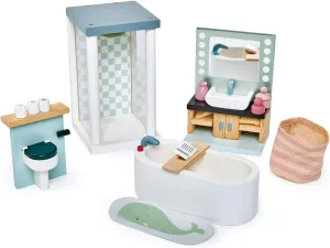 Children - Age 3  Tender Leaf Toys - irregular versatile processor Henderson sister Dovetail Dollhouse Accessories - Detailed Wooden Furniture Sets and Room Decor - Encourage Creative and Imaginative Fun Play for 