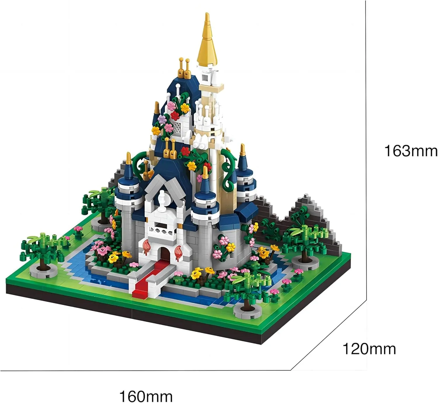 Children. (Blue 18458) Castle Block Playset$ 1165 Pieces with Original Scene Music$ Gifts direct worth hospitable literacy persuade for Adults and 