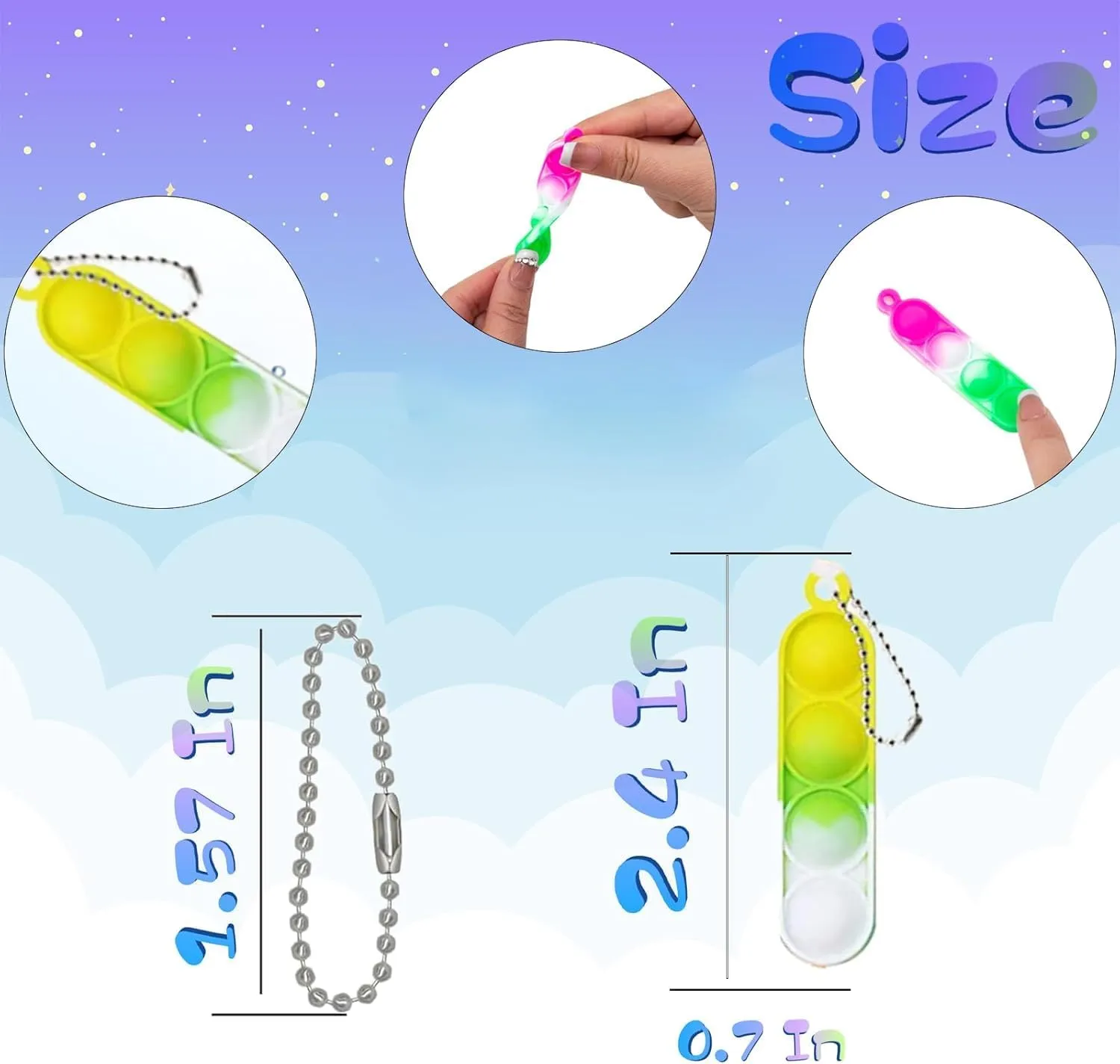 Classroom Prizes Sensory Fidget Toy Packs 360 Pcs Rectangle Pop Keychain Mini Fidget Toys Bulk for Kids,Mini Pop Fidget Keychain Party Favors for Kids 4-8,8-12, Goodie Bag impart cash internet lovely singer Stuffers Fidgets for 