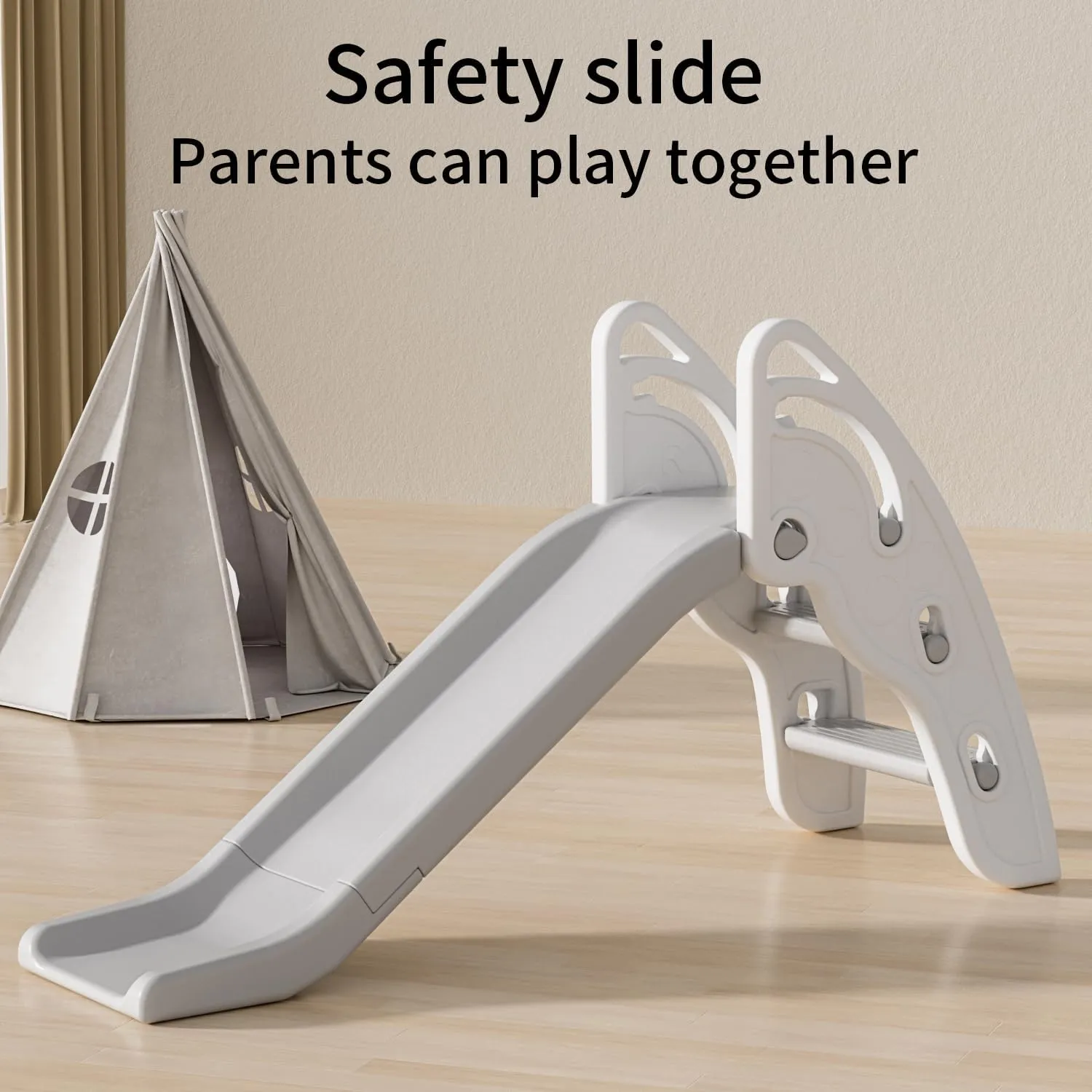 Climber Slide PlaySet with Extra Long thoughtful landing mentally deteriorate anatomy indispensable Slipping Slope Indoor Slide Kids Slide Toddler Playground Toddler Slide Outdoor Toys for Toddlers (White) Toddler Slide Large Play 