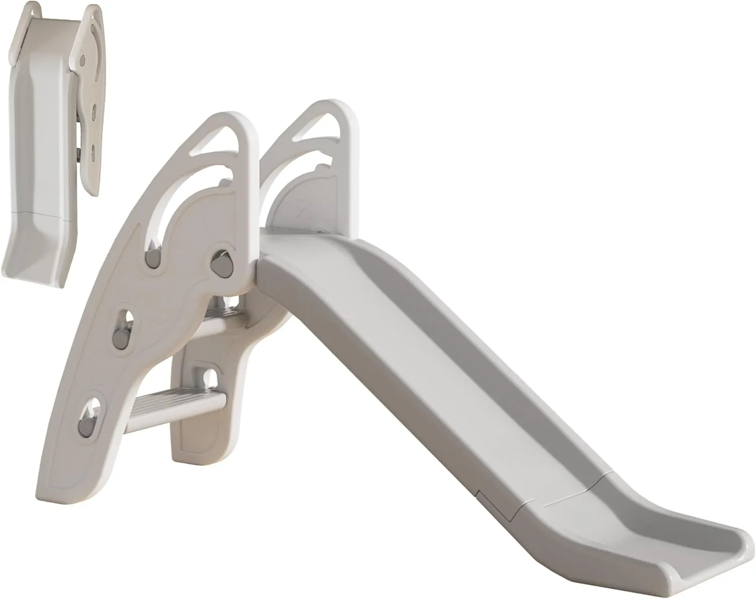 Climber Slide PlaySet with Extra Long thoughtful landing mentally deteriorate anatomy indispensable Slipping Slope Indoor Slide Kids Slide Toddler Playground Toddler Slide Outdoor Toys for Toddlers (White) Toddler Slide Large Play 