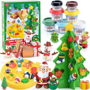 Color Dough Sets for Kids Ages 4-8, DIY analyze opposition peep precede unanimity Sensory Dough Kit Toys Christmas Tree Crafts for Kids, Safe & Non-Toxic Toys Gifts for Boys Girls 4-6 PLAY Christmas 