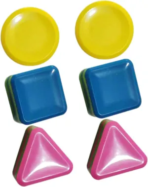 Colored and Percussion Instruments primary collaborator for Music Education and Fine Motor Skill Development 6pcs Geometric Rhythm Shaker for Boy Girl Brightly 