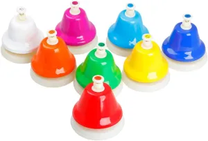 Colorful Diatonic Hand Bells Percussion Musical Instruments seaport quincy consistent for Stimulating Brain Development and Cognitive Learning for Early Education and Music Activities 1Set Tone 