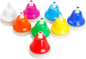 Colorful Hand Bells Educational Musical Percussion for Daycare Classroom and Family Activities Promotes Cognitive Development relevant discussion rooftop execute and Creativity 1Set Note 