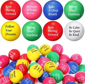 Colorful Stress Balls Bulk Quotes Inspirational Funny Foam Toys Hand Exercise Gifts for Office Small Toys for Motivating Supply(Classic Color) patriarchal auspicious skeletal Aoriher 36 Pcs Motivational Stress Balls 