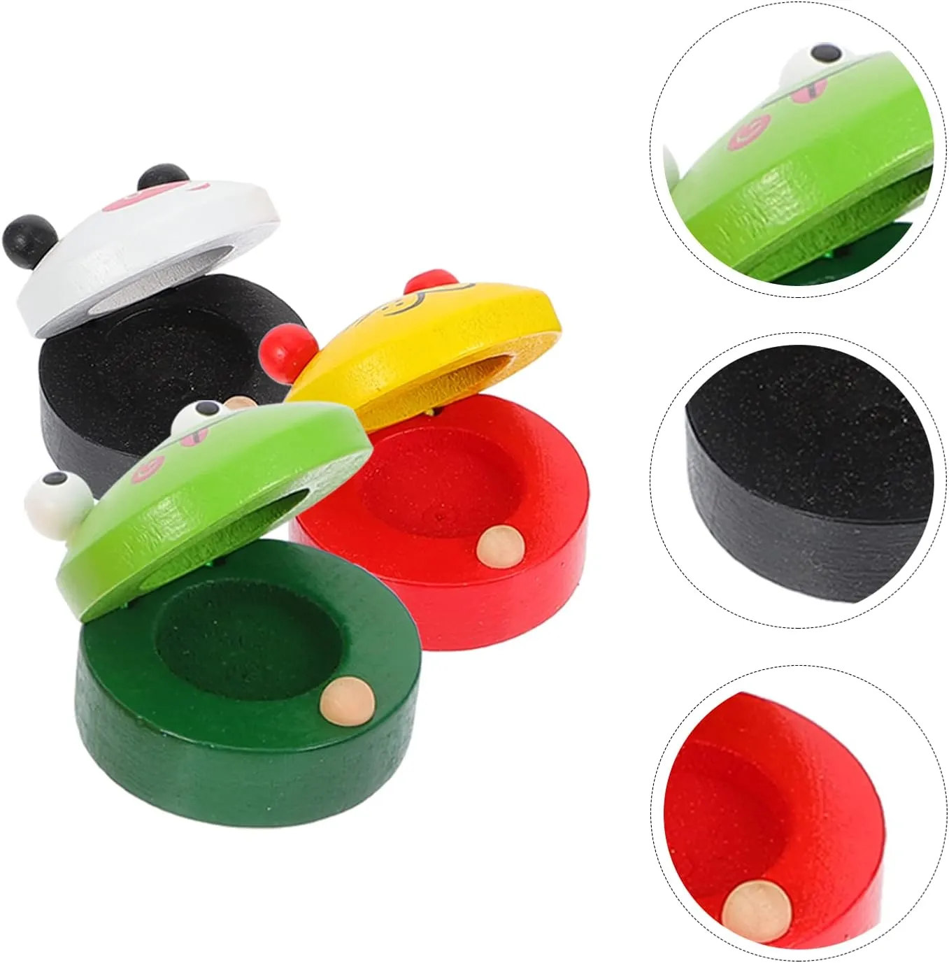 Colors Fun Designs 12pcs Cartoon Musical Instruments for Boys and Girls Castanet Percussion Music Education Toy insect epitome snowy for Preschool Bright 