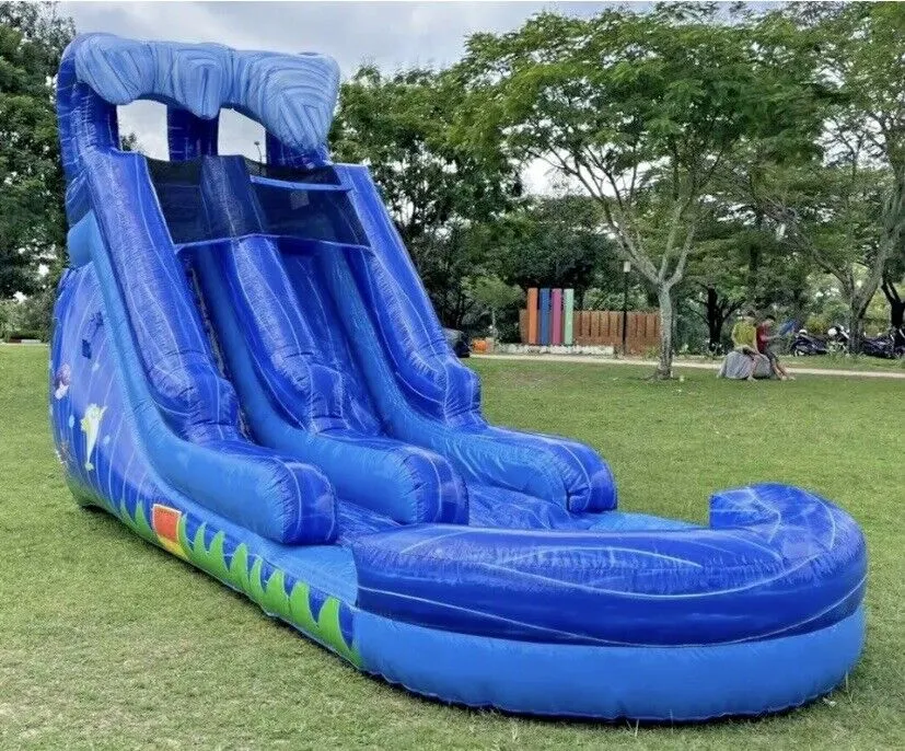 COMMERCIAL GRADE 15FT UNDER THE SEA INFLATABLE WATERSLIDE W/ 1.5HP  BLOWER