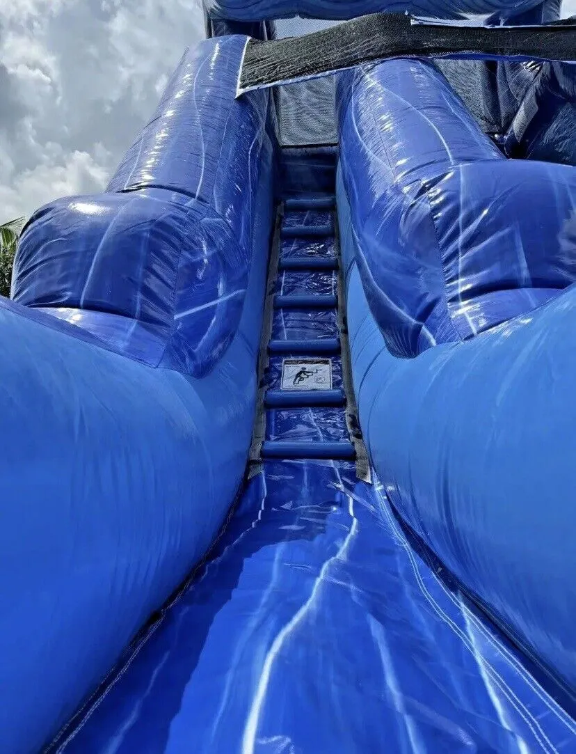 COMMERCIAL GRADE 15FT UNDER THE SEA INFLATABLE WATERSLIDE W/ 1.5HP  BLOWER