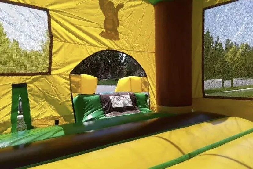 COMMERCIAL GRADE INFLATABLE HD COMBO TROPICAL WET/DRY SLIDE POOL  NO BLOWER