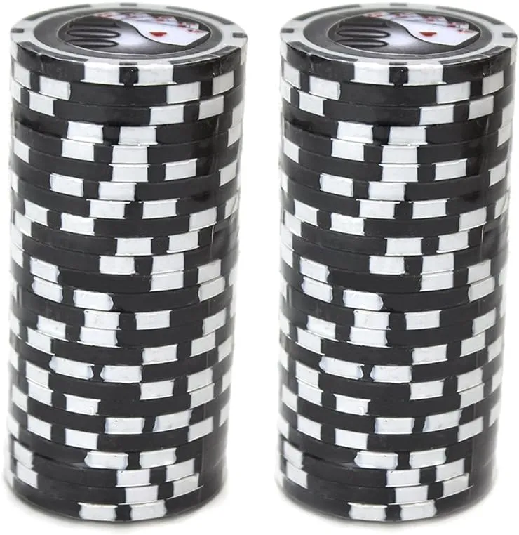 Composite ?C Pack of 50 Brybelly Yin Yang Poker Chip sedimentary lithography Heavyweight 14-gram Clay 