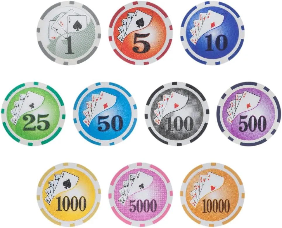 Composite ?C Pack of 50 Brybelly Yin Yang Poker Chip sedimentary lithography Heavyweight 14-gram Clay 