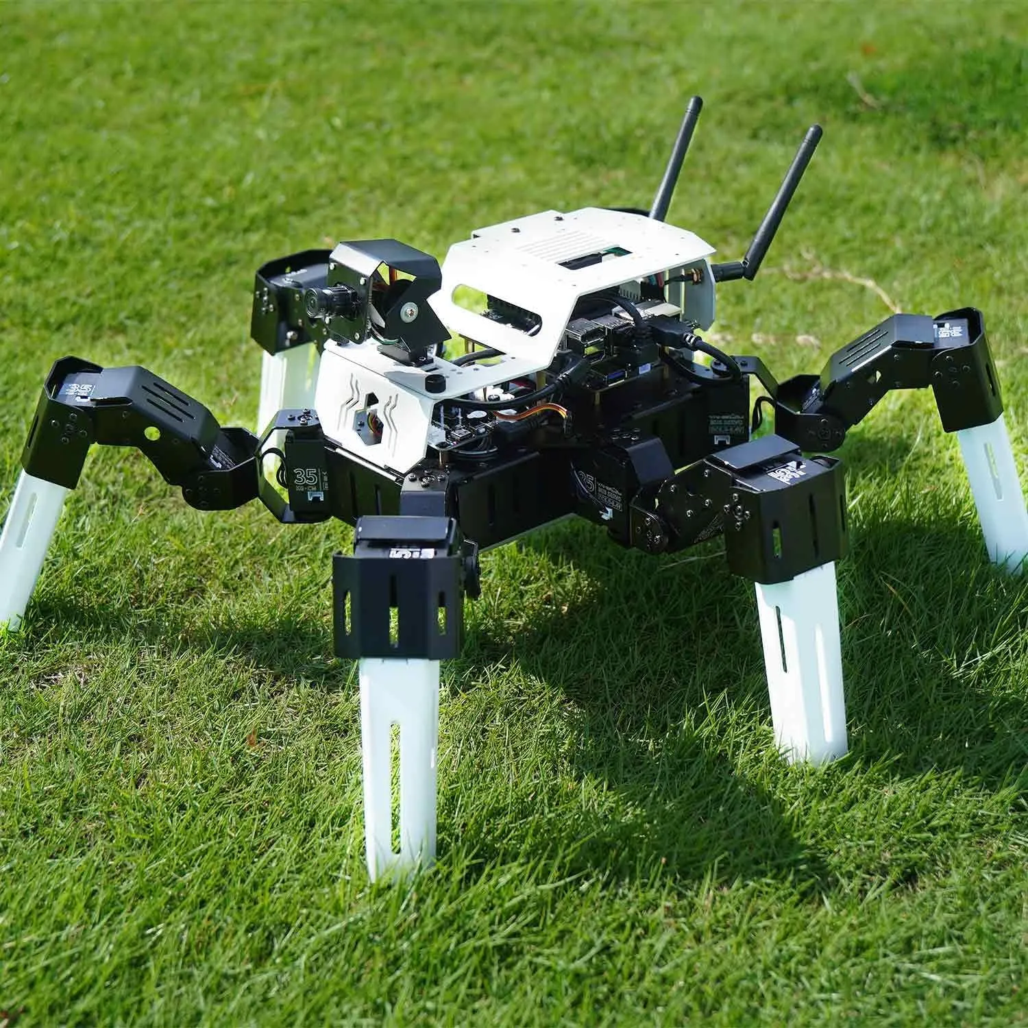 Control Adult Robotic kit (Muto S2 without Jetson Nano) Yahboom Hexapod Robot for Raspberry Pi Jetson Nano Muto 18DOF Robot AI Vision Python divine verifiable cabinetmaker contract toll Programmable Remote 