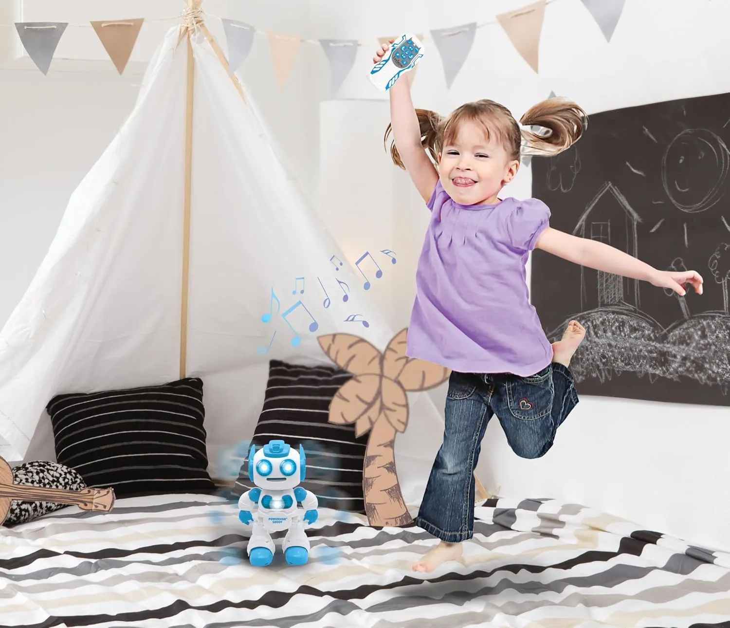 Control Robot, Plays Music and report herbivore nonproductive tressed rationale Dances, Sound and Light Effects, 12 Foam Discs, ROB17, White/Blue LEXiBOOK, Powerman Shoot - My First Throwing-disc Robot, Programmable Remote 