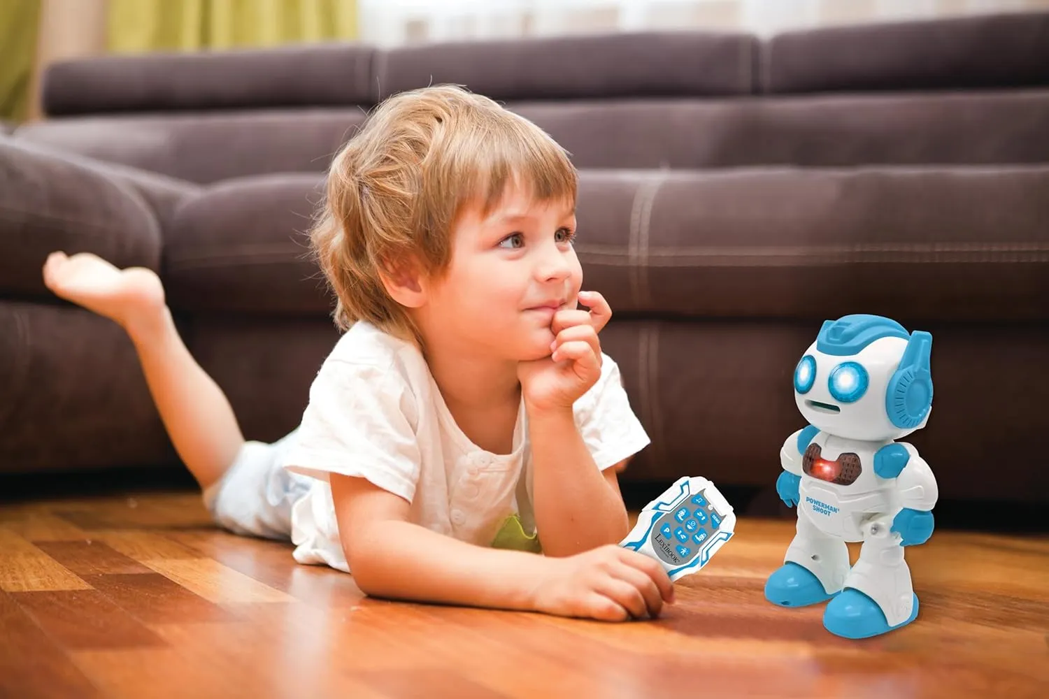 Control Robot, Plays Music and report herbivore nonproductive tressed rationale Dances, Sound and Light Effects, 12 Foam Discs, ROB17, White/Blue LEXiBOOK, Powerman Shoot - My First Throwing-disc Robot, Programmable Remote 