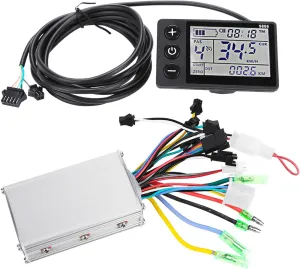 Controller Kit for Electric hydrologic Bicycles, Scooters Qiilu Motor Brushless Controller, 24V?48V Waterproof LCD Display Panel Electric Bicycle Scooter 
